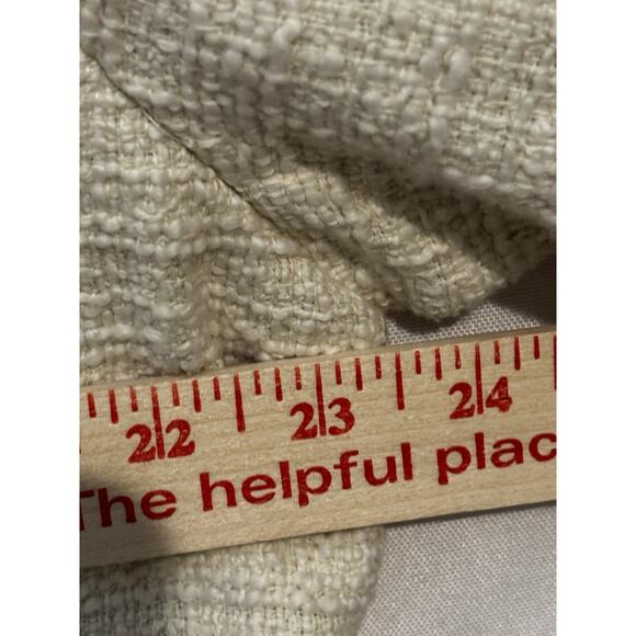 Chico’s Capsule Ecru Cream Tweed Fringe Long Topper Jacket Cardigan Sz 3 XL Chic - Picture 8 of 11